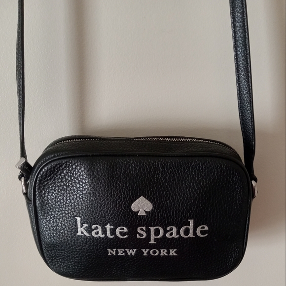 Kate Spade Black Leathet Glitter On Mini Camera Bag - Picture 6 of 16
